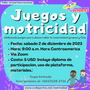 Taller virtual: Juegos y motricidad